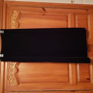 Womens maxi length black velvet skirt